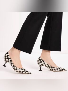 Kate Spade Garnish Houndstooth Pumps